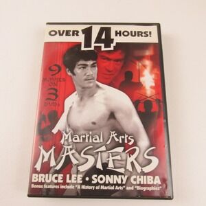 Martial Arts Masters 9‎ Movies 3 DVDs Bruce Lee Sonny Chiba Over 14 Hours